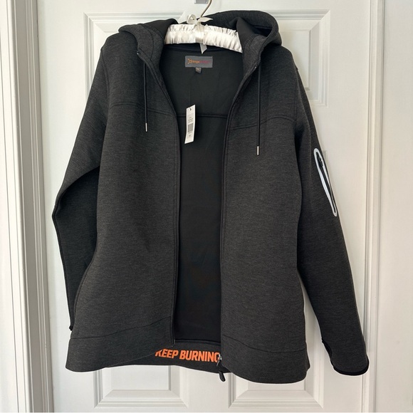 Orangetheory Gray Jacket with Orange Logo - Picture 1 of 14